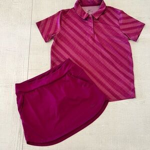 Nike Magenta Two-Piece Set — Polo Top & Skort